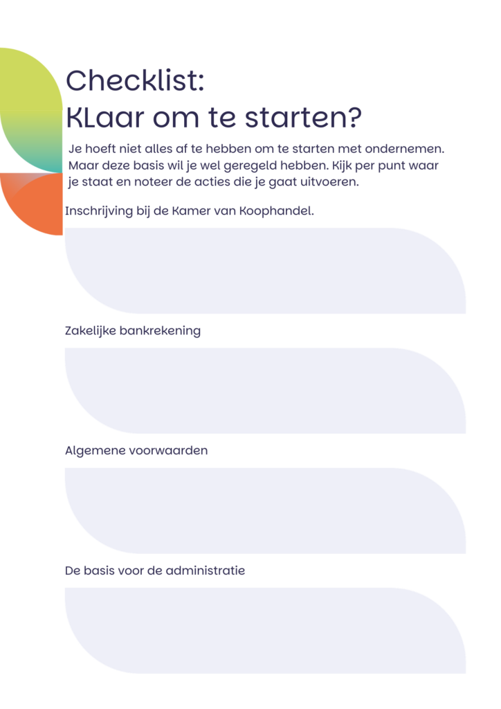 checklist klaar voor de start
